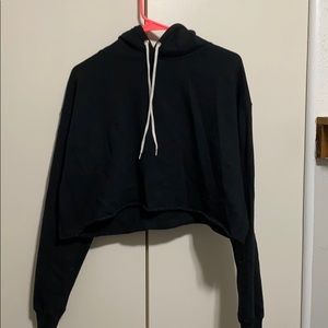 Wild fable cropped black hoodie size m